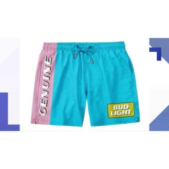 Rare Budlight Limited Edition Retro Spring Break Swim Shorts - Picture 2 of 15